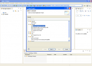 Android select project