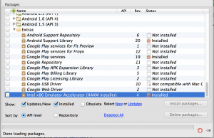 Intel HAXM on Android SDK Manager